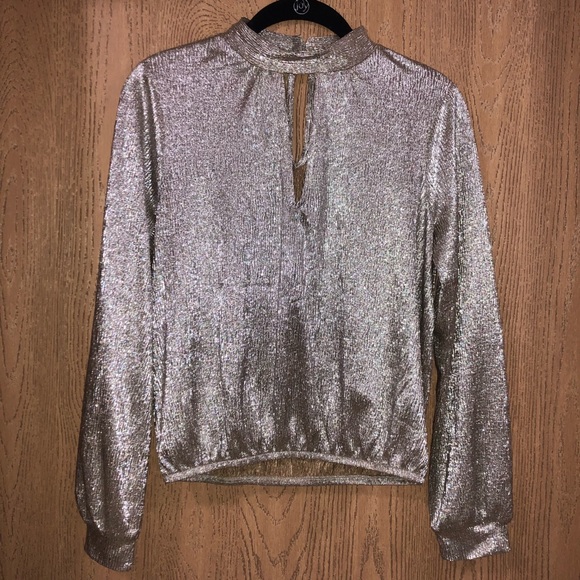 Express Gold Tinsel Blouse - Picture 1 of 2